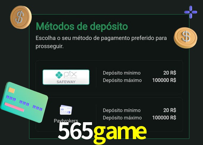 O cassino 565game oferece uma grande variedade de métodos de pagamento